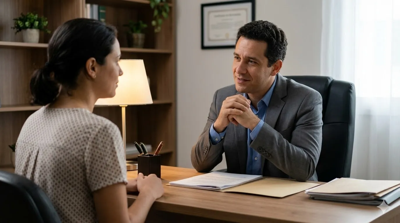 Advogados em atendimento